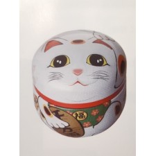 Lucky Cat Tea Caddy 100g - White